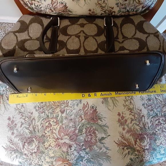 Coach Vintage Signature Wool & Leather Handbag - Picture 9 of 16